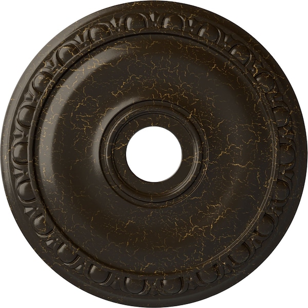 Ekena Millwork Jackson Ceiling Medallion (Fits Canopies up to 5 1/8"), 20"OD x 3 5/8"ID x 1"P, Stone Hearth Crackle CM20JASHC - main